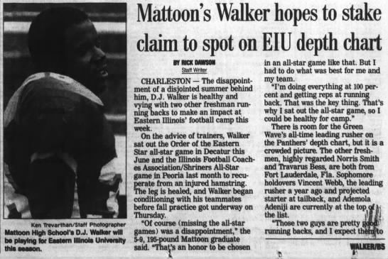 D.J Walker will be playing for EIU